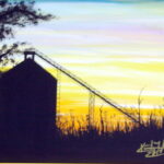 Grain Bin Sunset by Kimberly Fuller